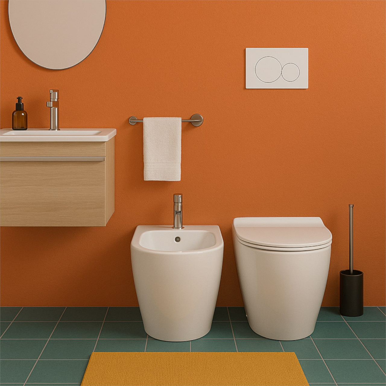 Sanitari filomuro rimless con copriwc slim soft close | Croma