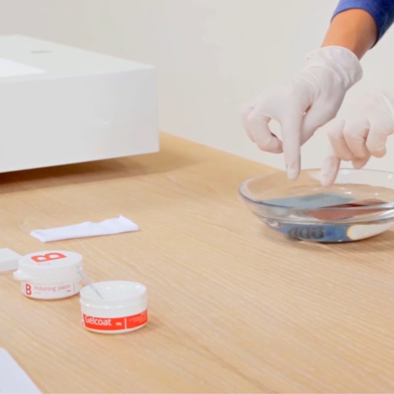 Kit di riparazione bianco per piatti doccia in mineral marmo