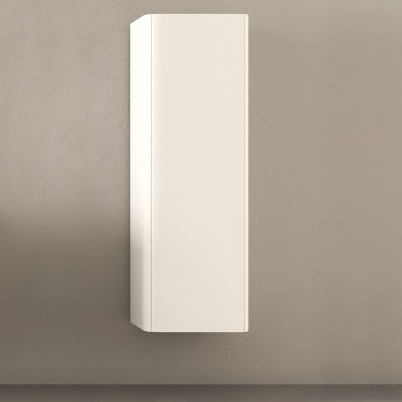 Colonna bagno sospesa h.130 cm bianco opaco con apertura ad anta