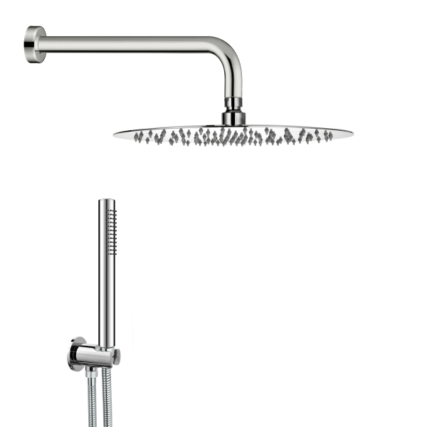 Rondò Tondo T30 - Kit doccia in acciaio inox cromato con soffione diametro 30 cm Rondò Tondo T30 - Kit doccia in acciaio inox cromato con soffione diametro 30 cm