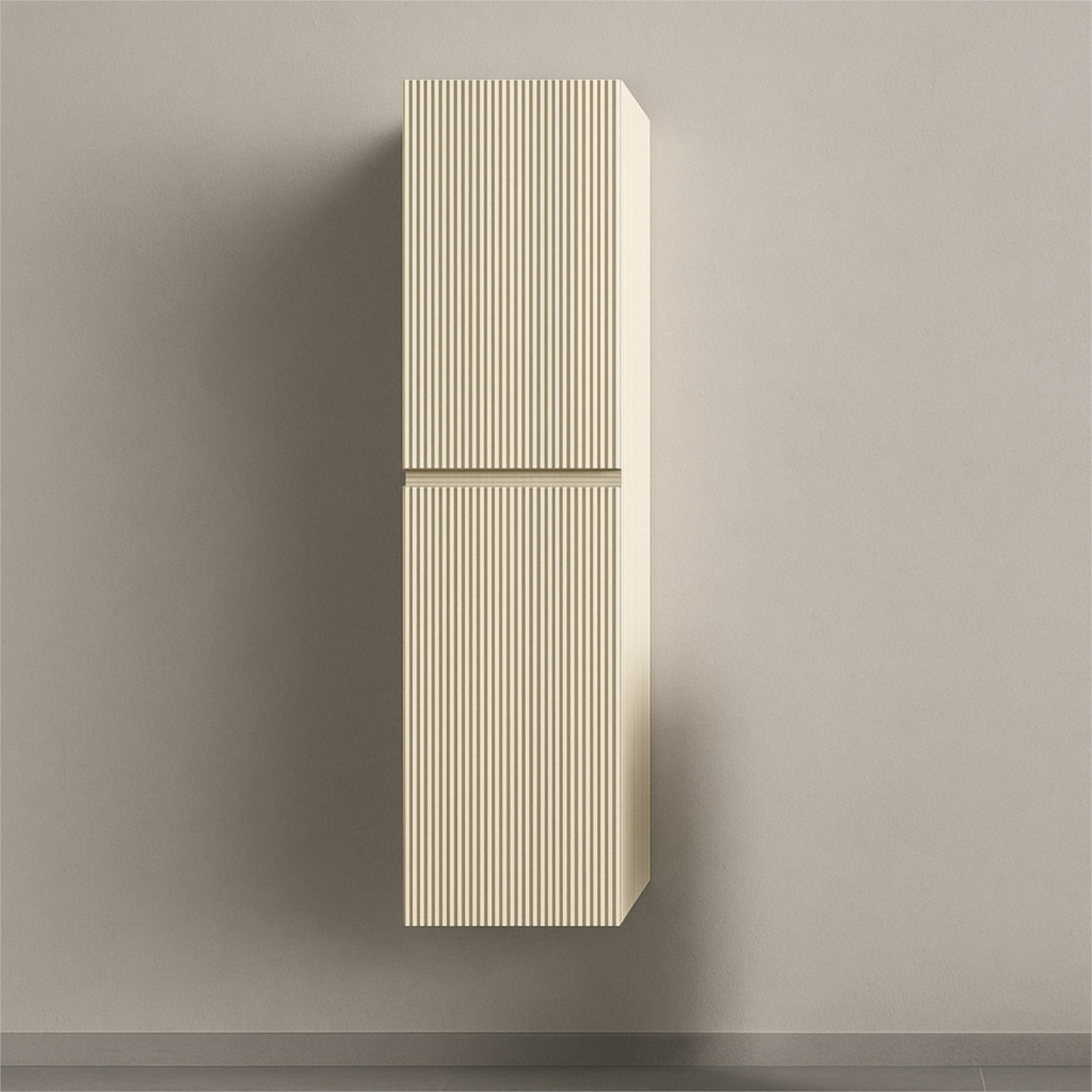 Colonna bagno sospesa cannettata sabbia opaco | Line