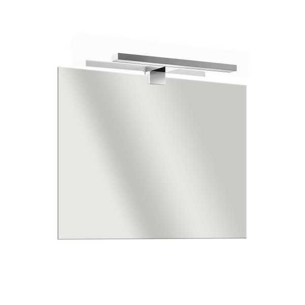 Specchio bagno filolucido 60x80 cm reversibile con lampada led 30 cm cromata