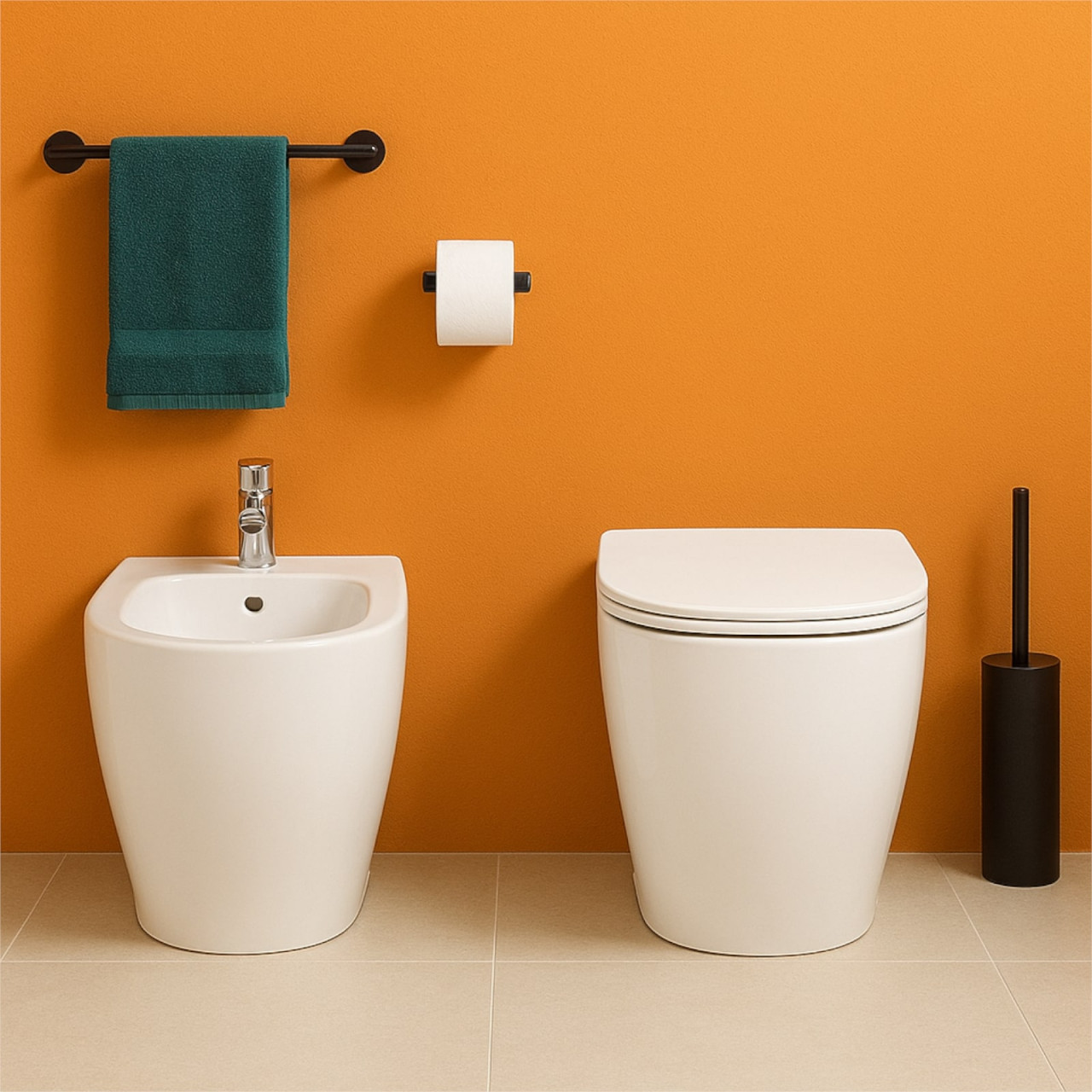 Sanitari bagno filo muro rimless Azzurra Ceramica | Comoda