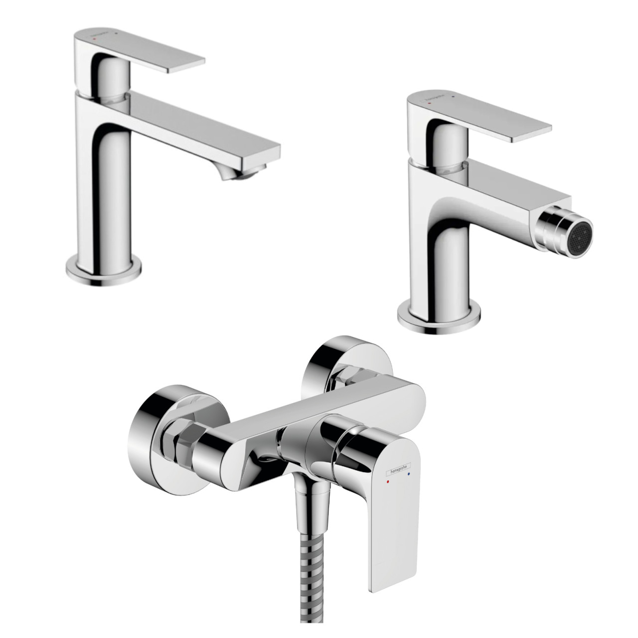 Hansgrohe - Rebris E - Set miscelatori lavabo bidet doccia - Scarico tradizionale