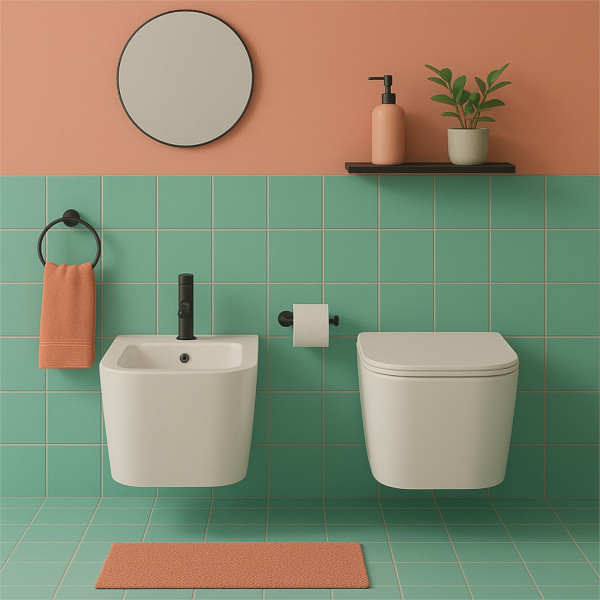 Sanitari bagno sospesi rimless con sedile slim softclose | Macro Sanitari bagno sospesi rimless con sedile slim softclose | Macro