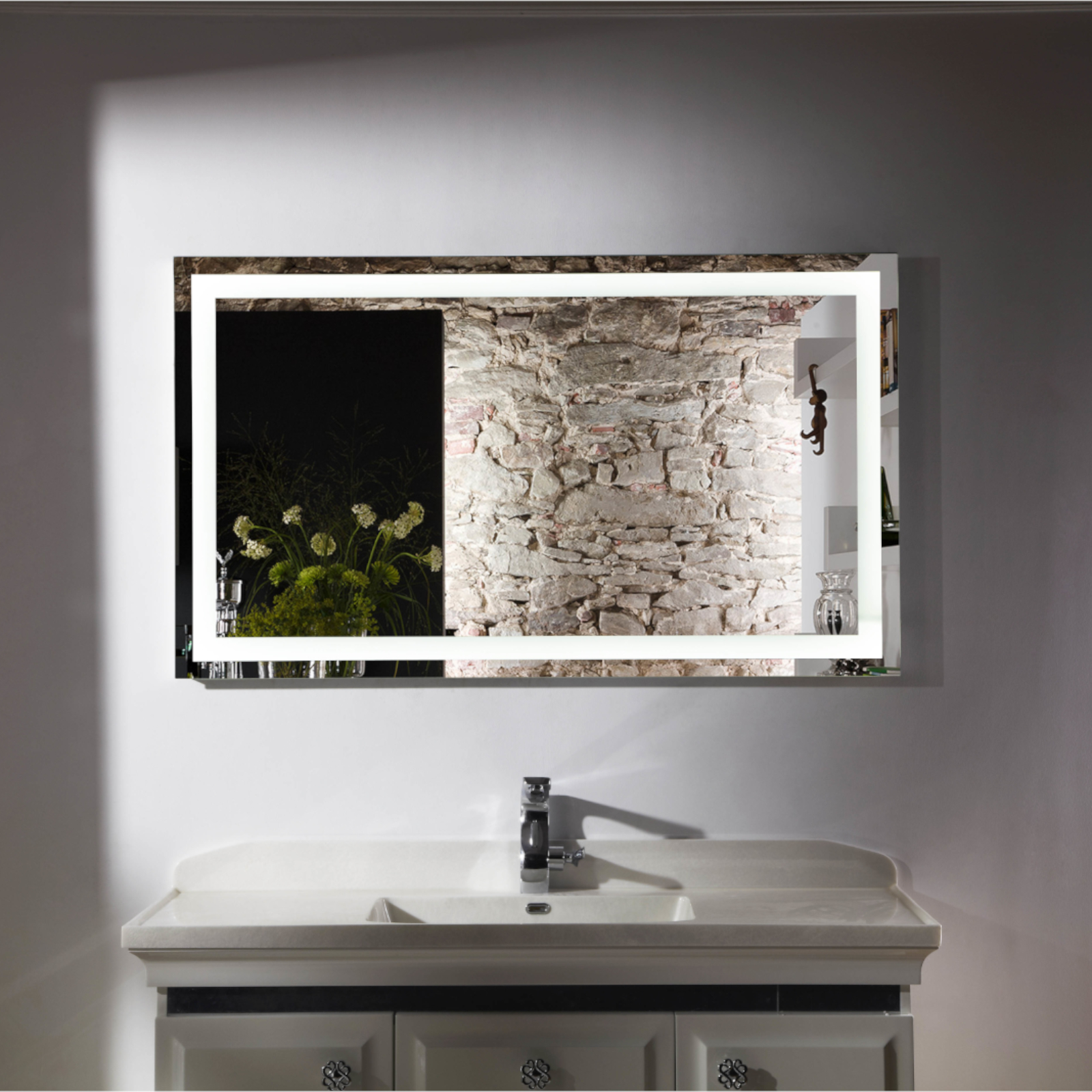 Berlin ILLUMINATO LED specchio del bagno personalizzato misura VARIANTI