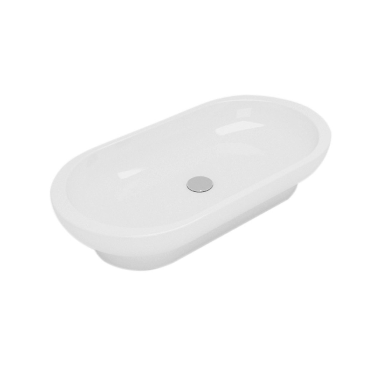 Lavabo bianco da appoggio opera sanitari sally da 70 cm in ceramica
