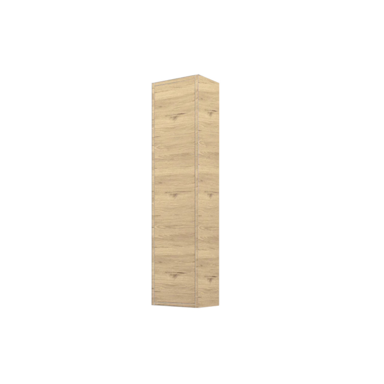 Colonna bagno sospesa h.120 cm quercia naturale con anta