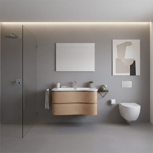 Niccy Specchio Da Bagno LED Ad Arco 91x61 Cm, Retroilluminato, 3 Temperature Di Colore, Antiappannamento, Nero Spazzolato - 5