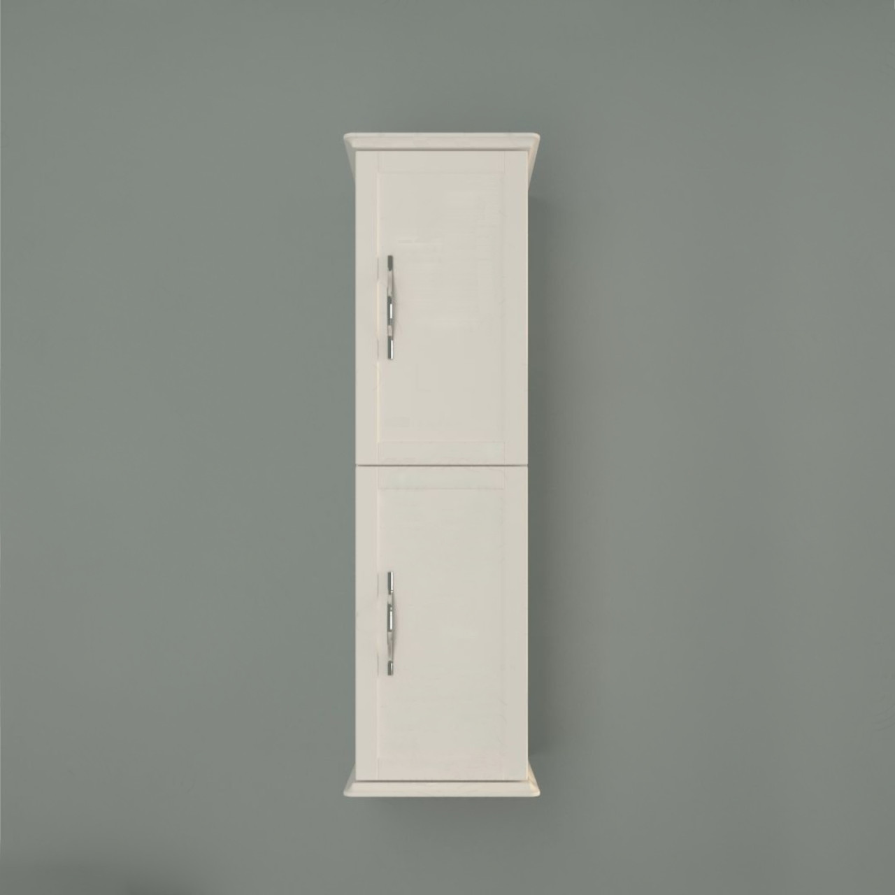 Colonna bagno sospesa h.114 cm bianco opaco con apertura a doppia anta