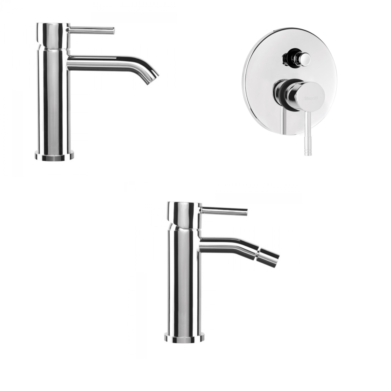 Bianchi - Mini - Set miscelatori lavabo bidet doccia cromo ottone