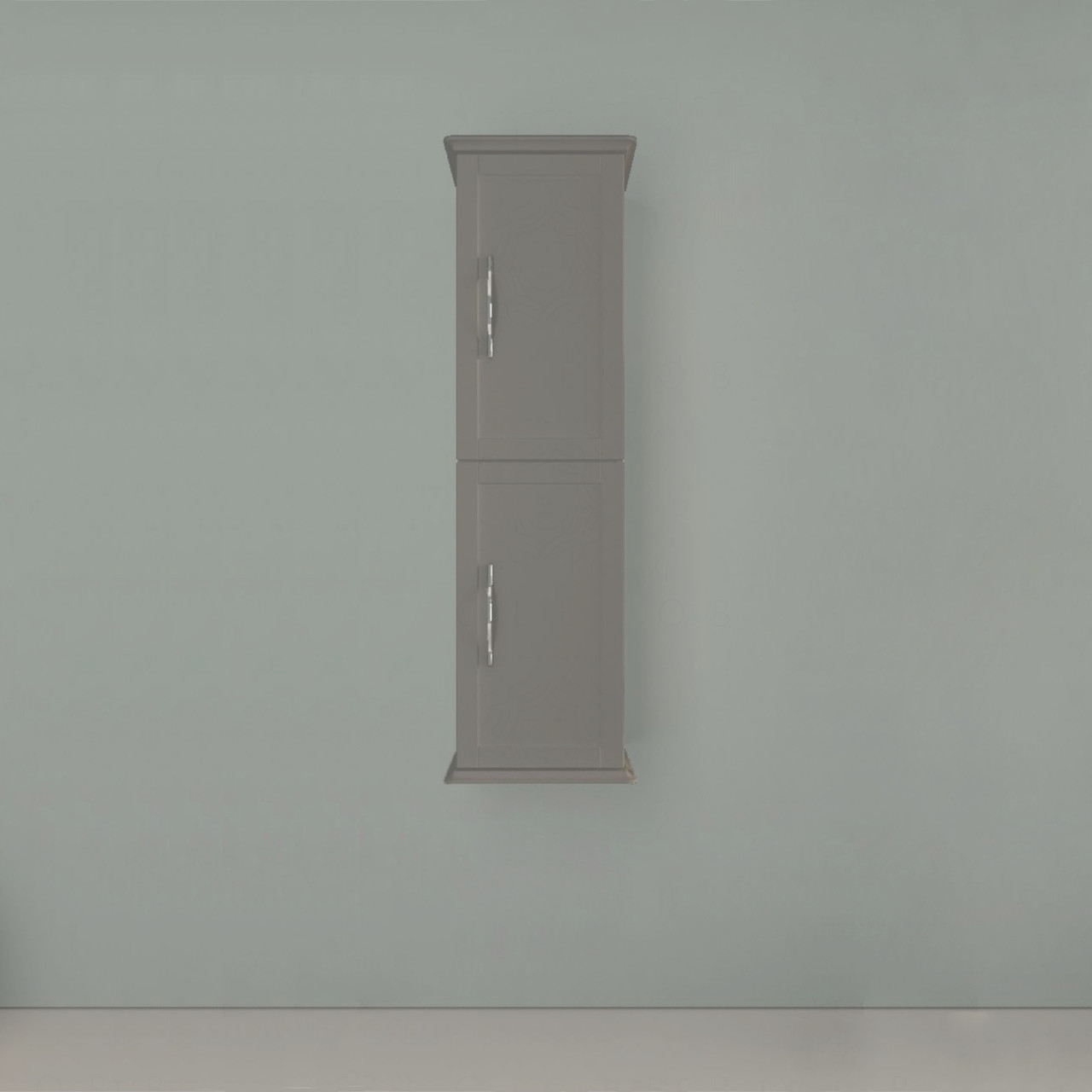 Colonna bagno sospesa h.114 cm grigio nuvola con apertura a doppia anta