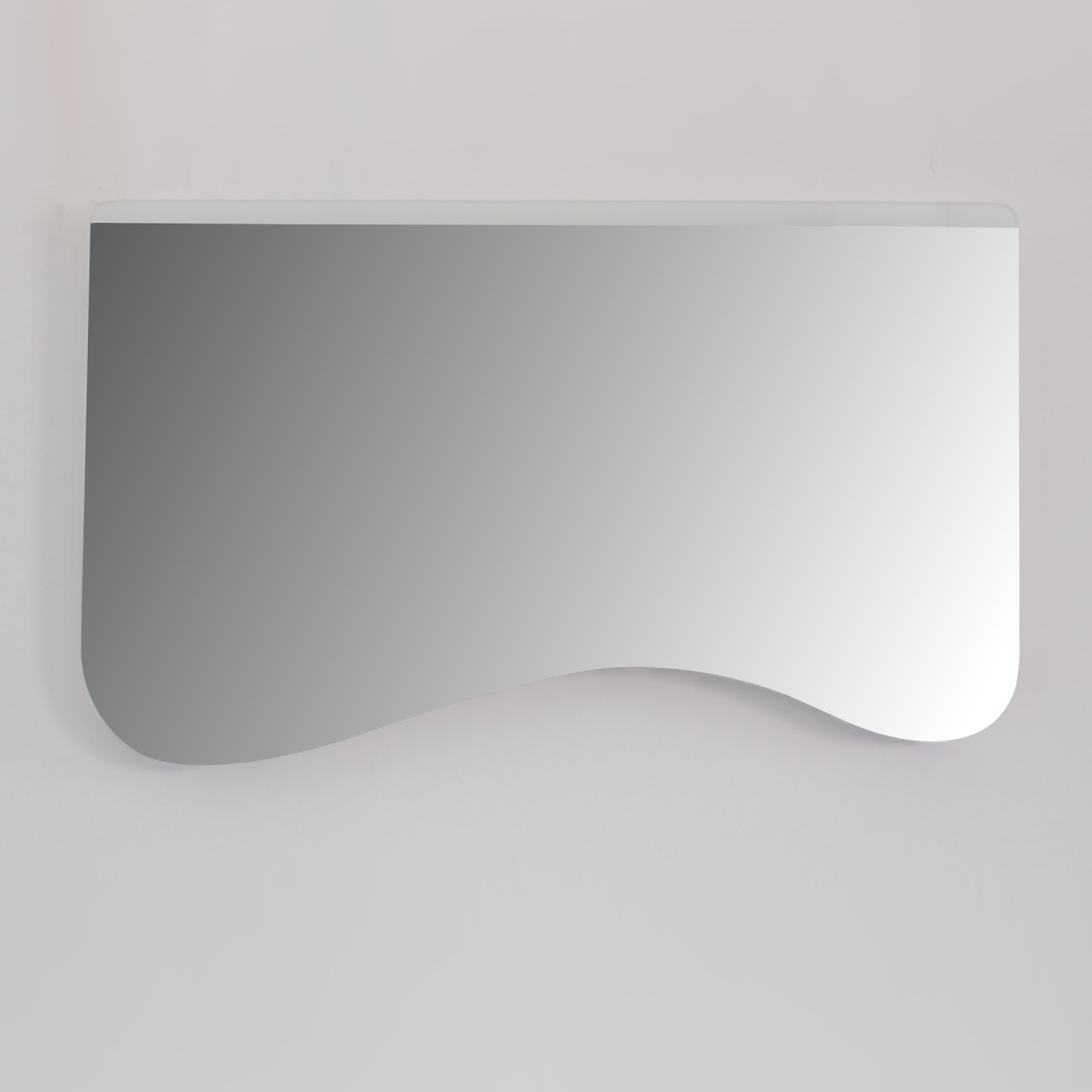 Specchio bagno retroilluminato led 55x90 cm bordo superiore con accensione infrarossi