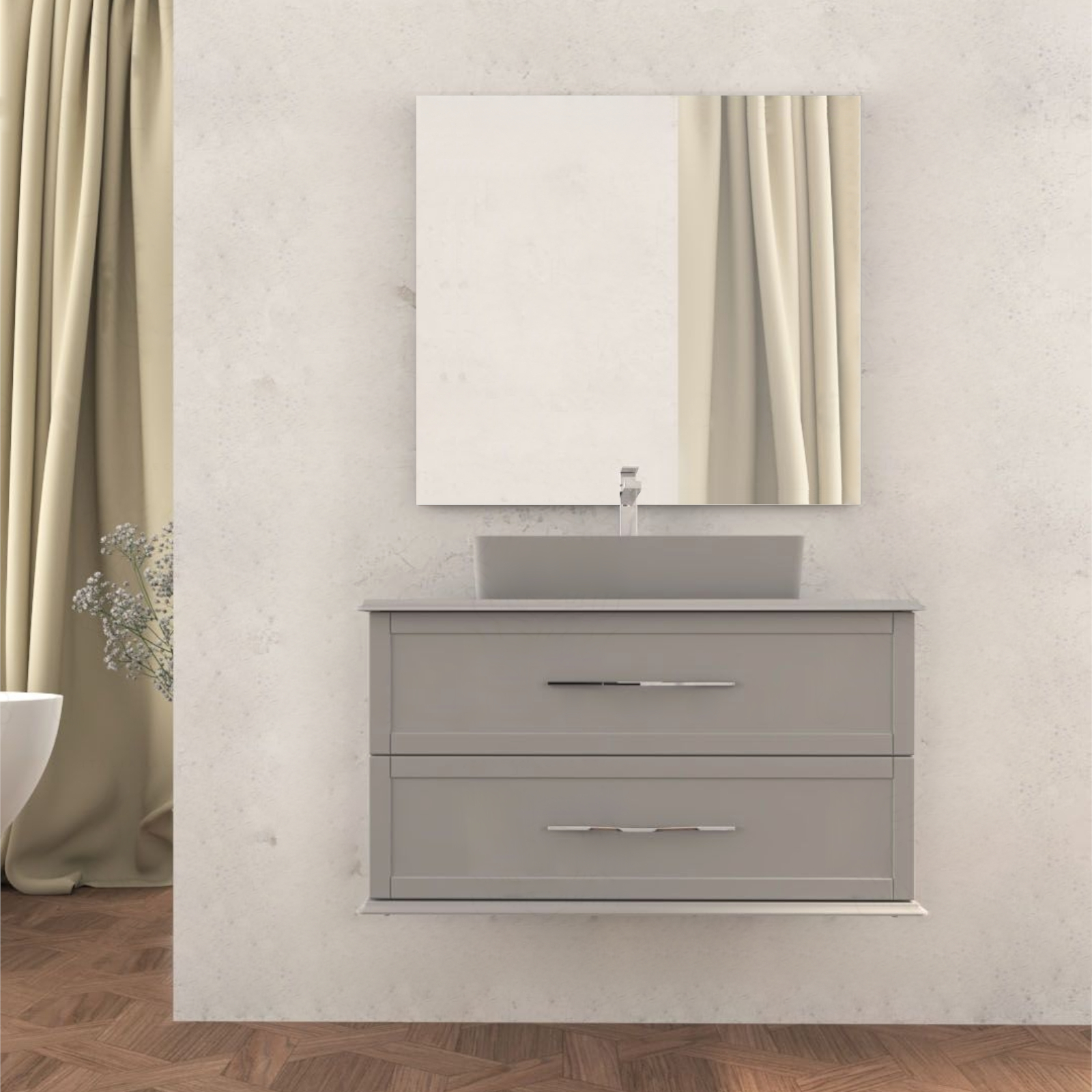 Letto continentale Baltimore 164, Continentale, Singolo, Grigio, 80x200
