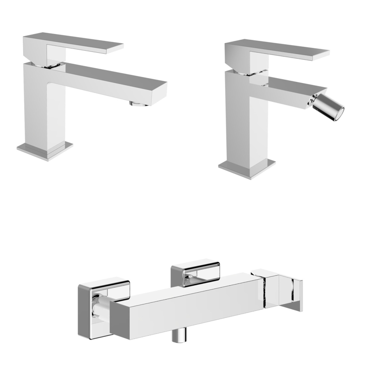 Bianchi - Metro - Set miscelatori lavabo bidet doccia - Cromo