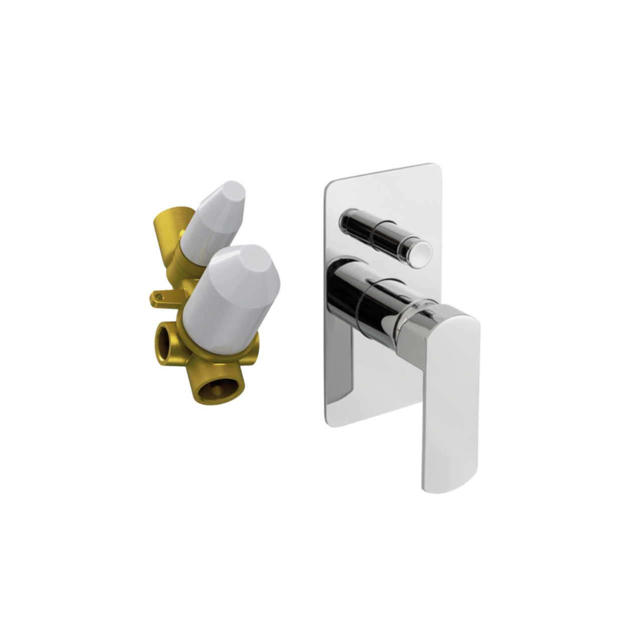 Eurorama - Son - Miscelatore doccia incasso cromo con deviatore