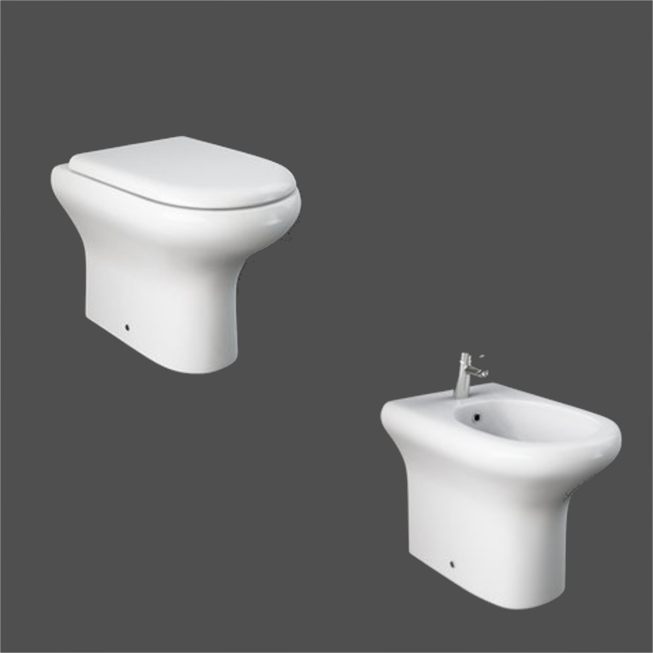 Sanitari filomuro rak compact con coprivaso originale bianco