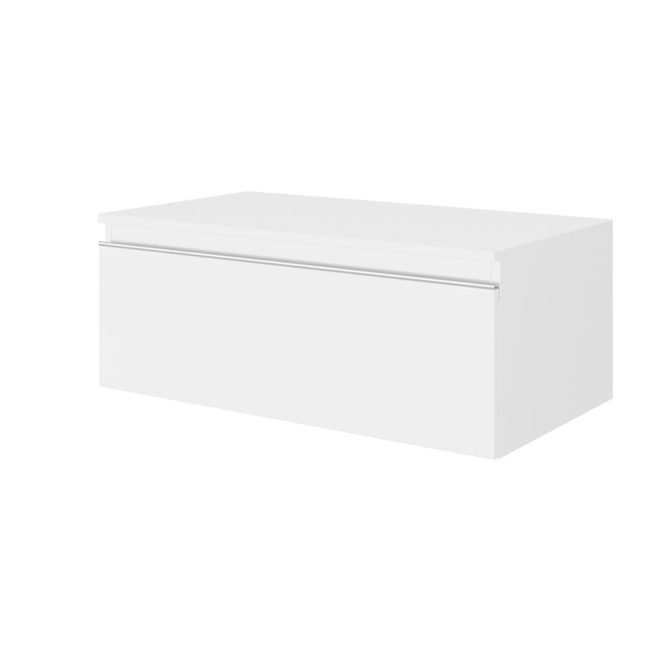 Cassettone bagno sospeso da 80 cm bianco opaco