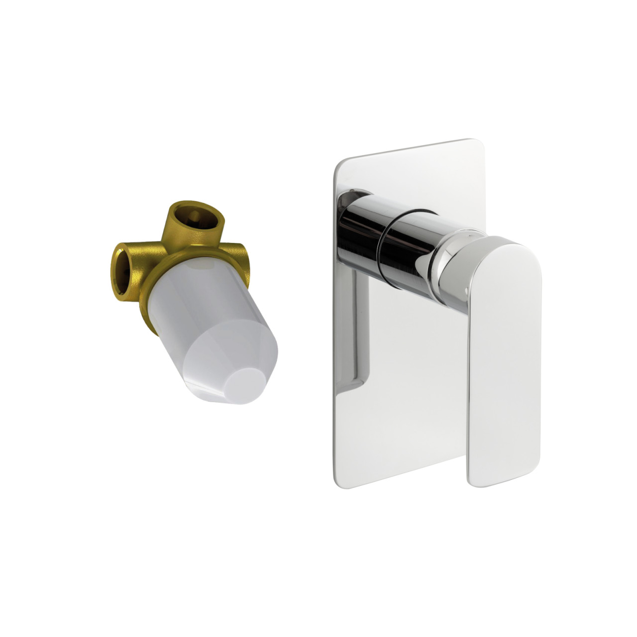 Eurorama - Mon - Miscelatore incasso doccia - Cromo - Ottone