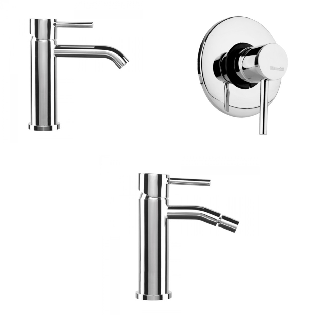 Bianchi - Mini - Set miscelatori lavabo bidet doccia - Cromo