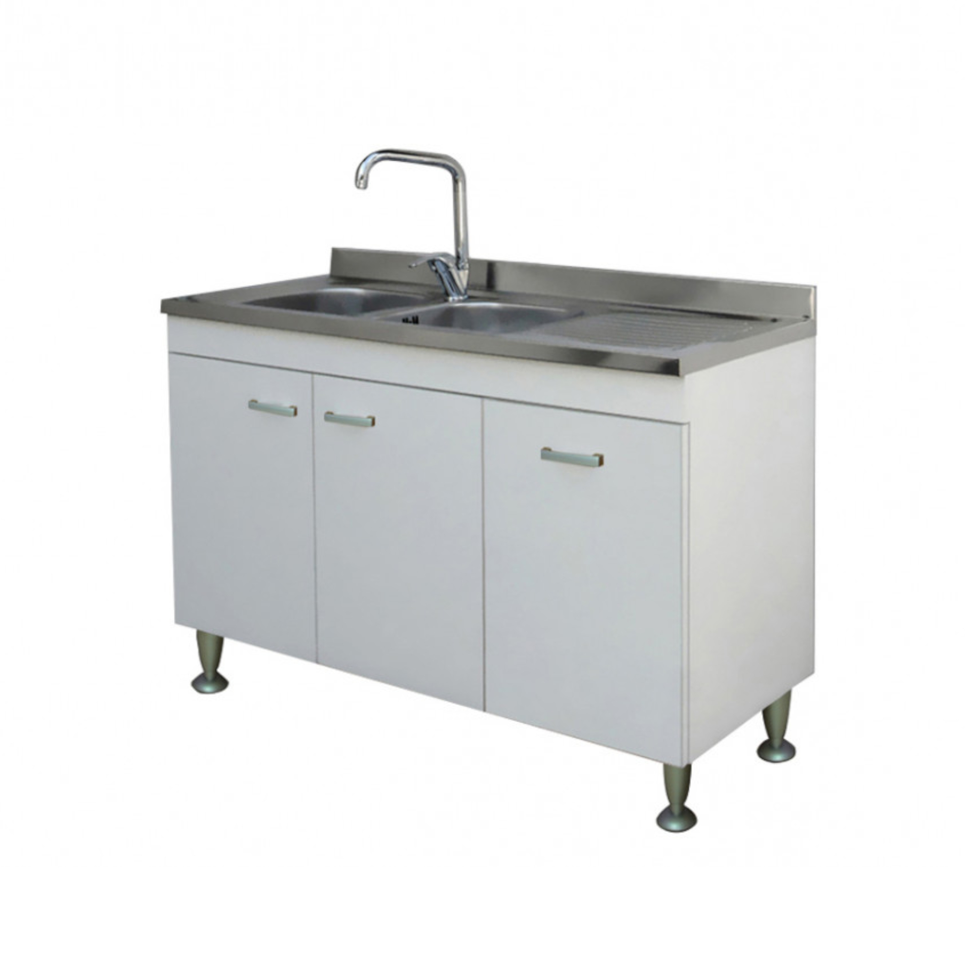 Mobile sottolavello cucina 90x50 2 ante con lavello inox