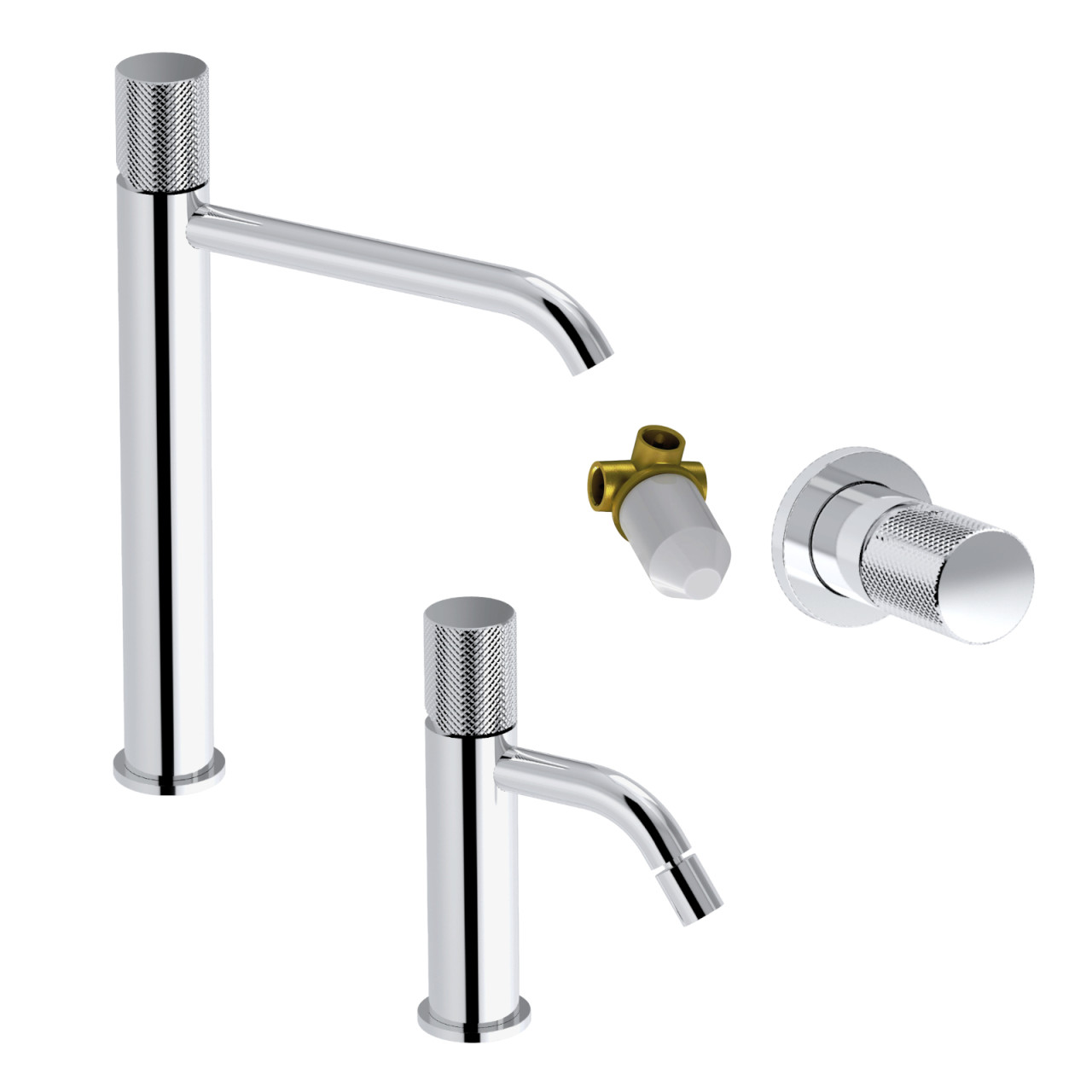 Eurorama - Eletta Tecno - Set Miscelatori Bagno Cromo