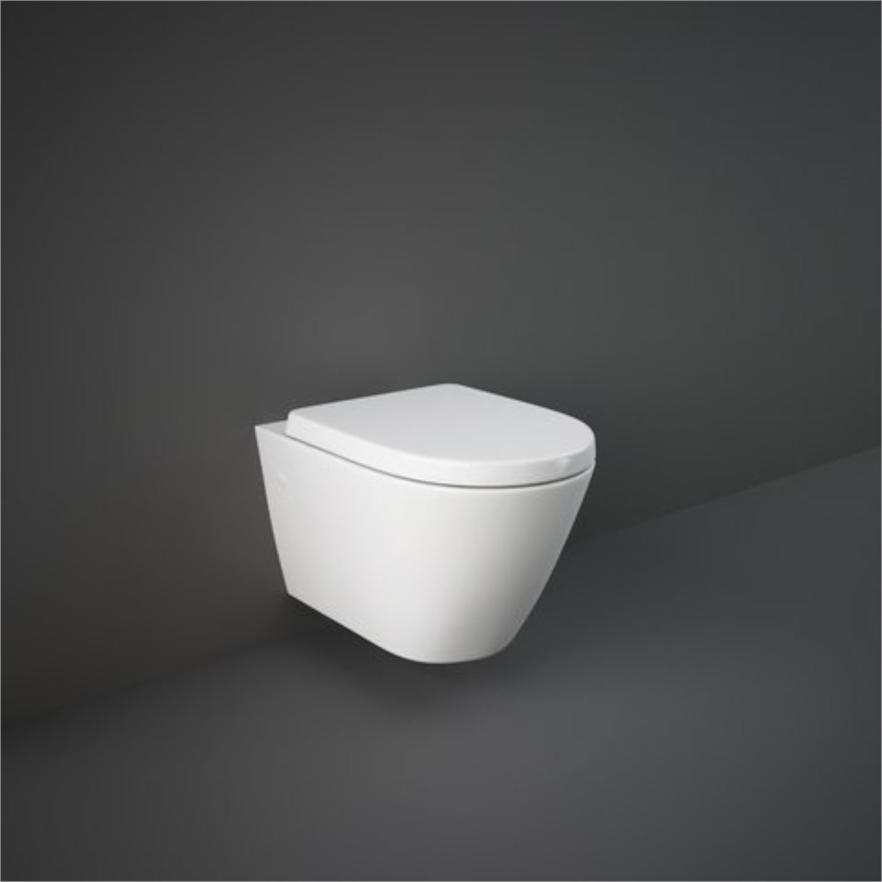 Vaso sospeso rak resort rimless bianco in ceramica