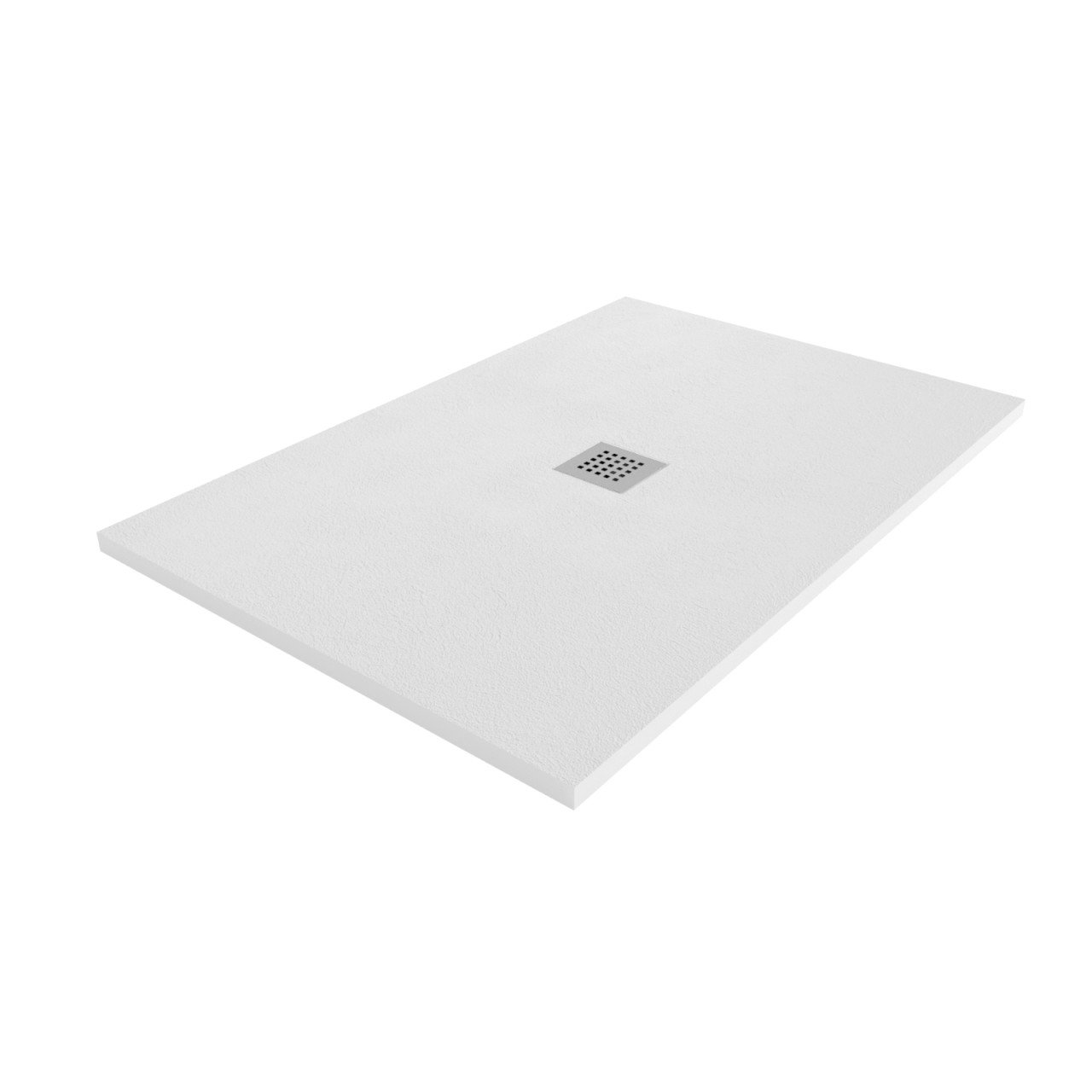 Euroceramica - Piatto doccia 100x120 cm bianco in marmo minerale