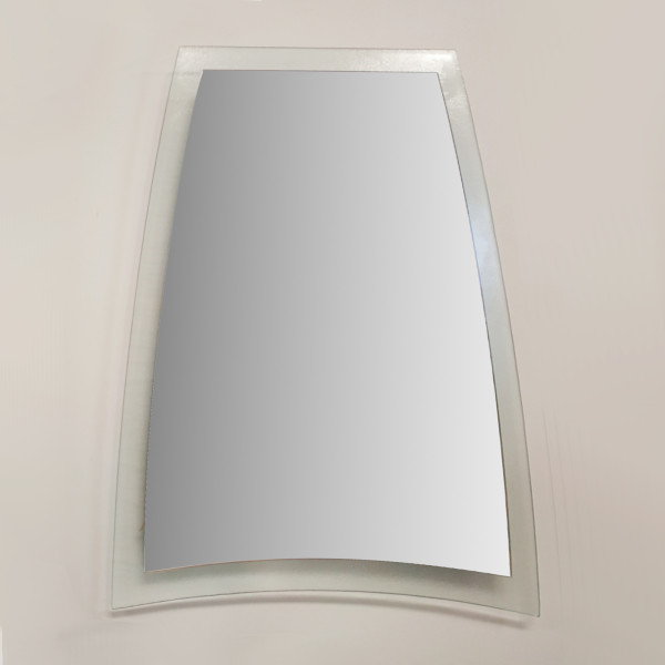 Specchio 70x90 cm con cornice in cristallo satinato