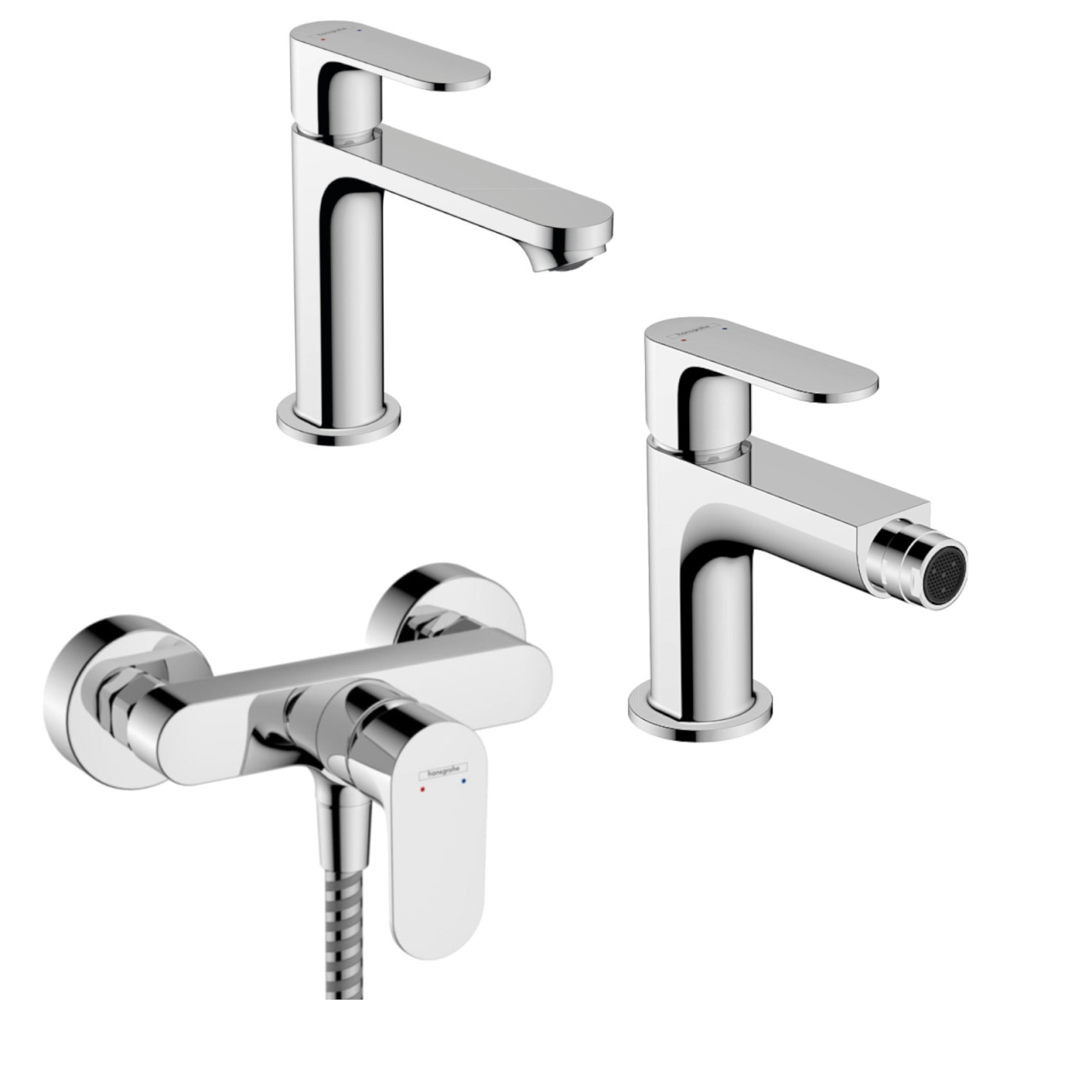 Hansgrohe - Rebris S - Set miscelatori lavabo bidet doccia - Scarico tradizionale