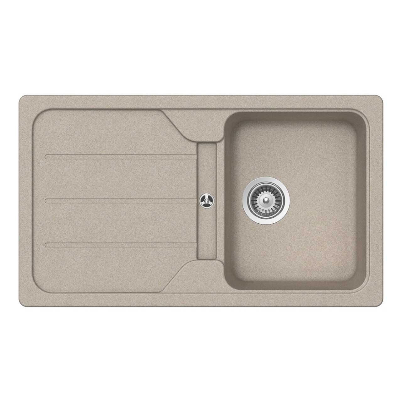 Lavello cucina in cristalite 86x50 cm reversibile schock formhaus d100 avena