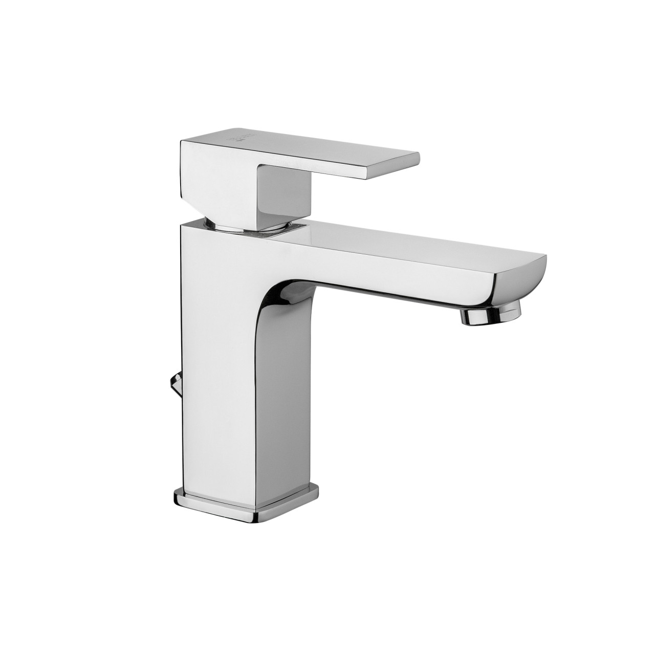 Miscelatore lavabo square con scarico tradizionale cromo