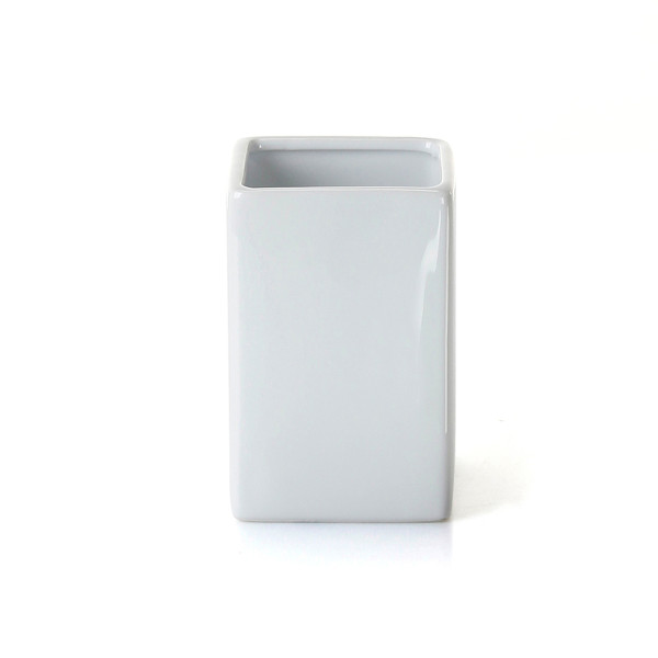 Portaspazzolino In Ceramica Marika Di Gedy - Design Italiano, Colore Verde, Misure 8x8x11.6 Cm