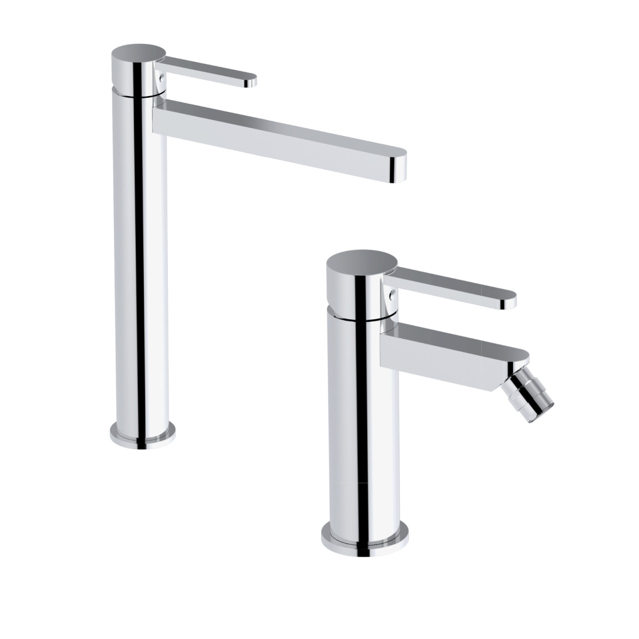 Eurorama - Irina - Set miscelatori bagno cromo - Lavabo alto e bidet