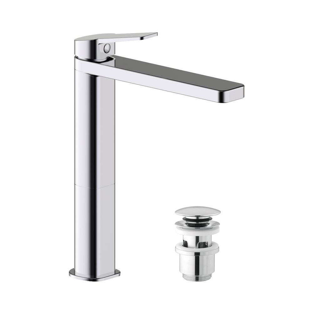 Quaranta - Habibi - Miscelatore Lavabo Alto - Cromo - Ottone