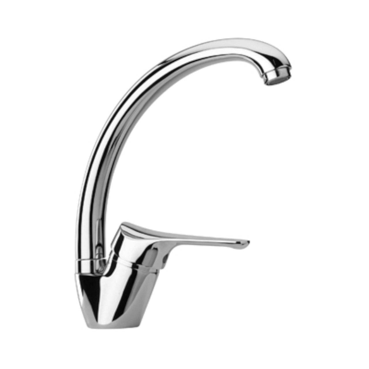 Miscelatore monocomando lavello piralla ariel con bocca orientabile in ottone cromo