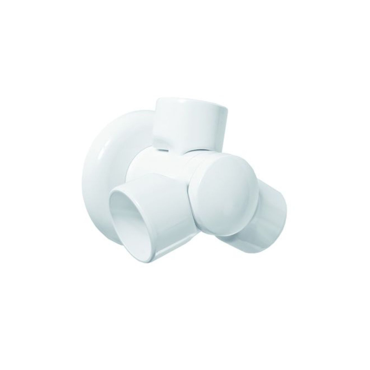 Kit Snodo Multifunzione in ABS Bianco per corrimano