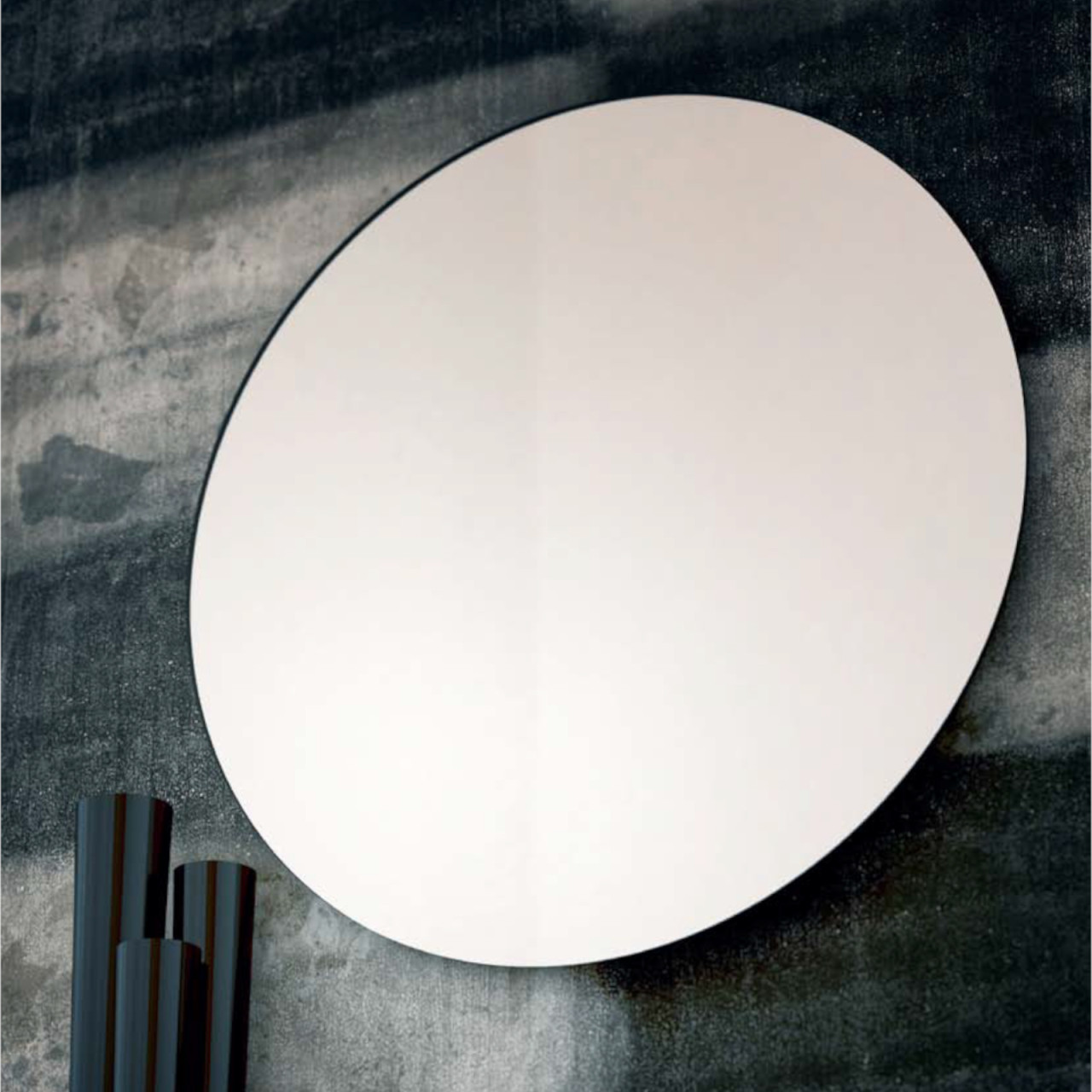 Euroceramica - Specchio rotondo - Filo lucido - Diametro 80 cm