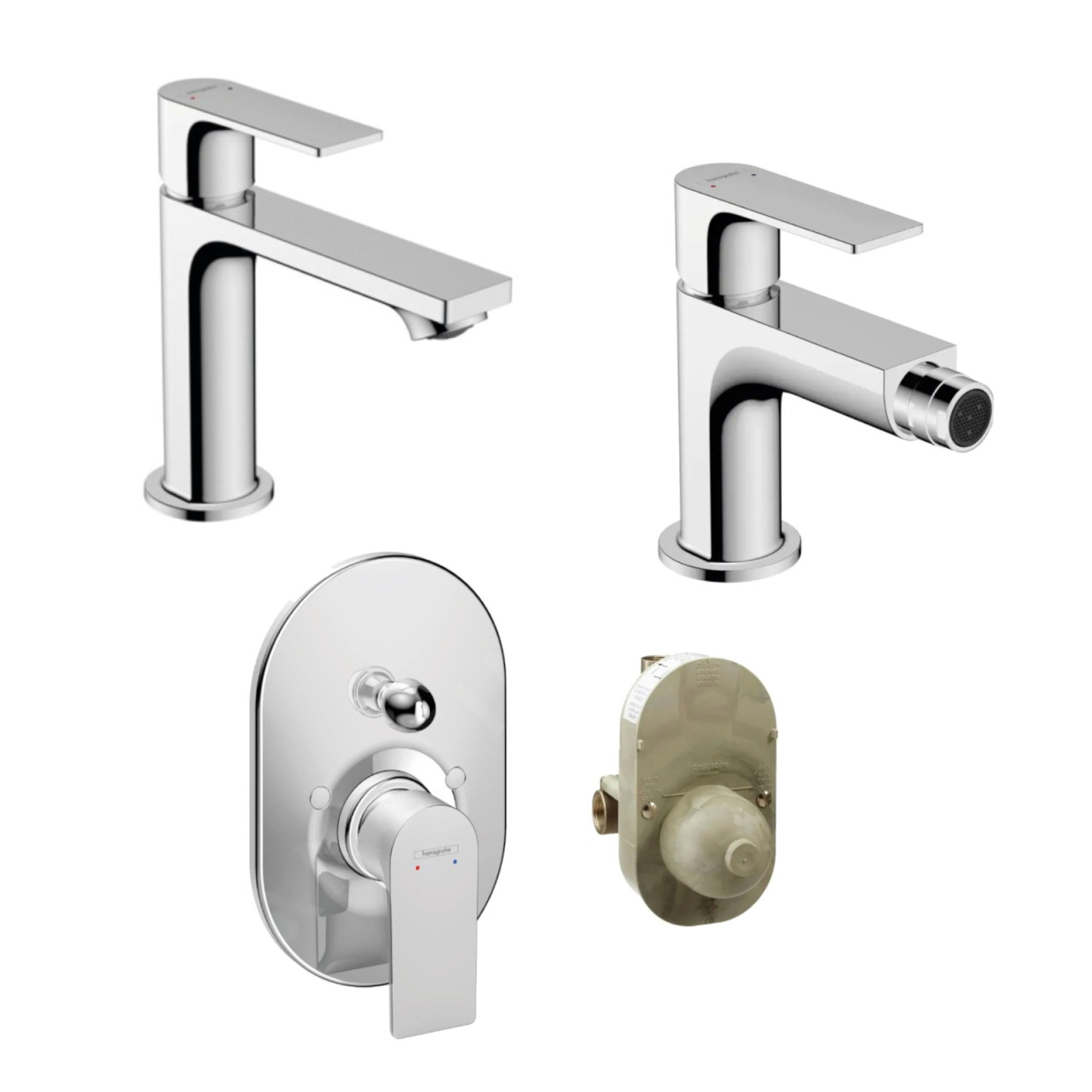 Set miscelatori hansgrohe Rebris E lavabo bidet doccia deviatore