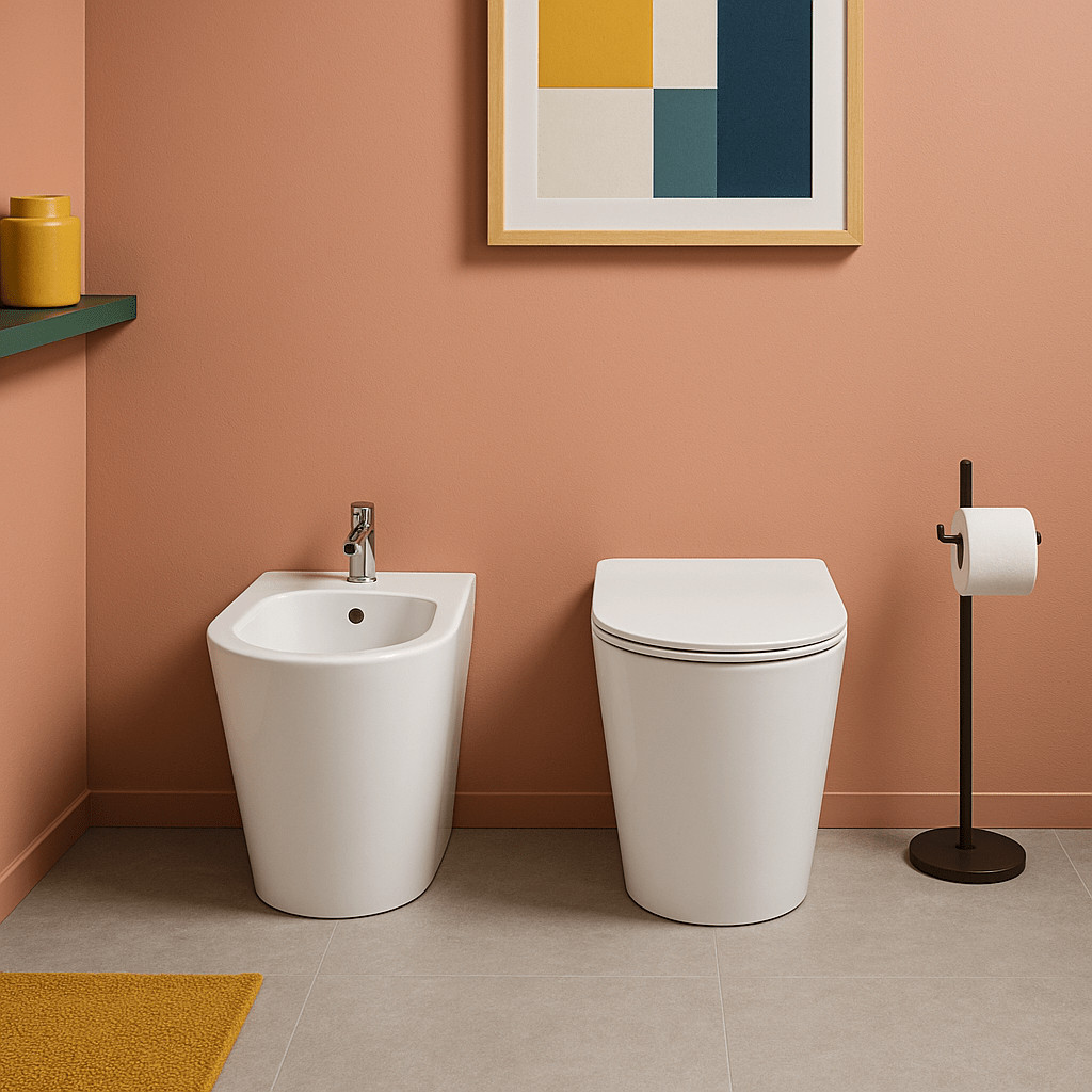 Sanitari bagno filo muro rimless Azzurra Ceramica | Forma