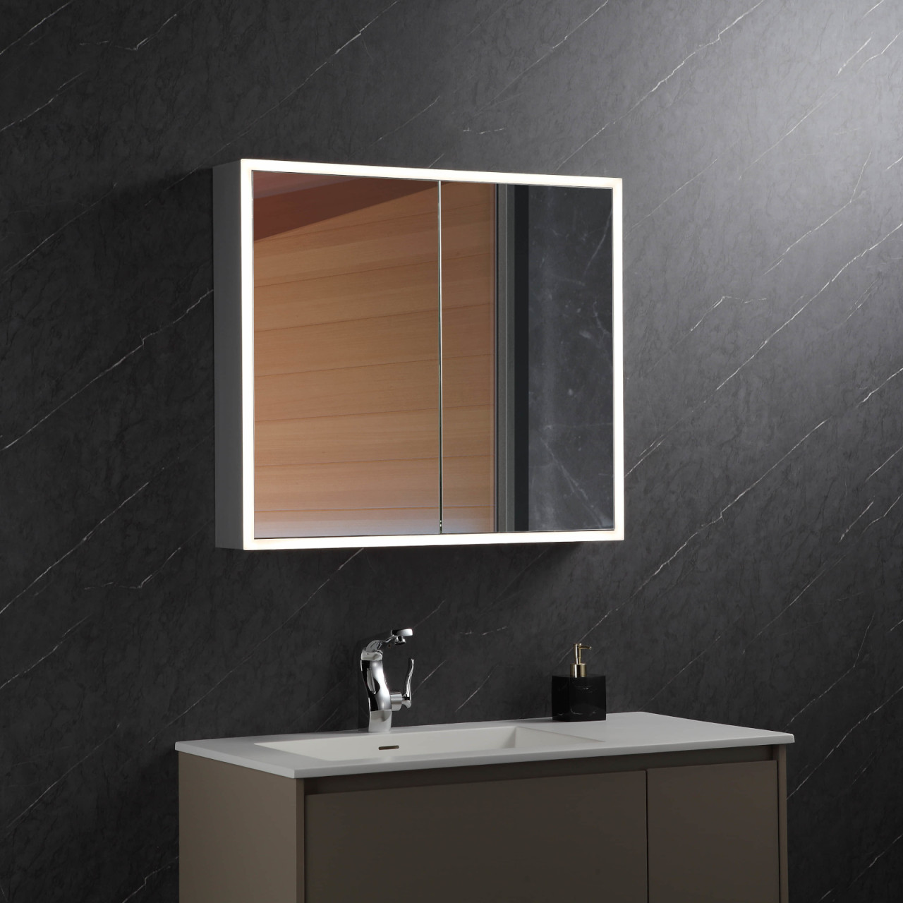 Mensola da bagno in alluminio Bianco opaco, dimensioni 20 cm