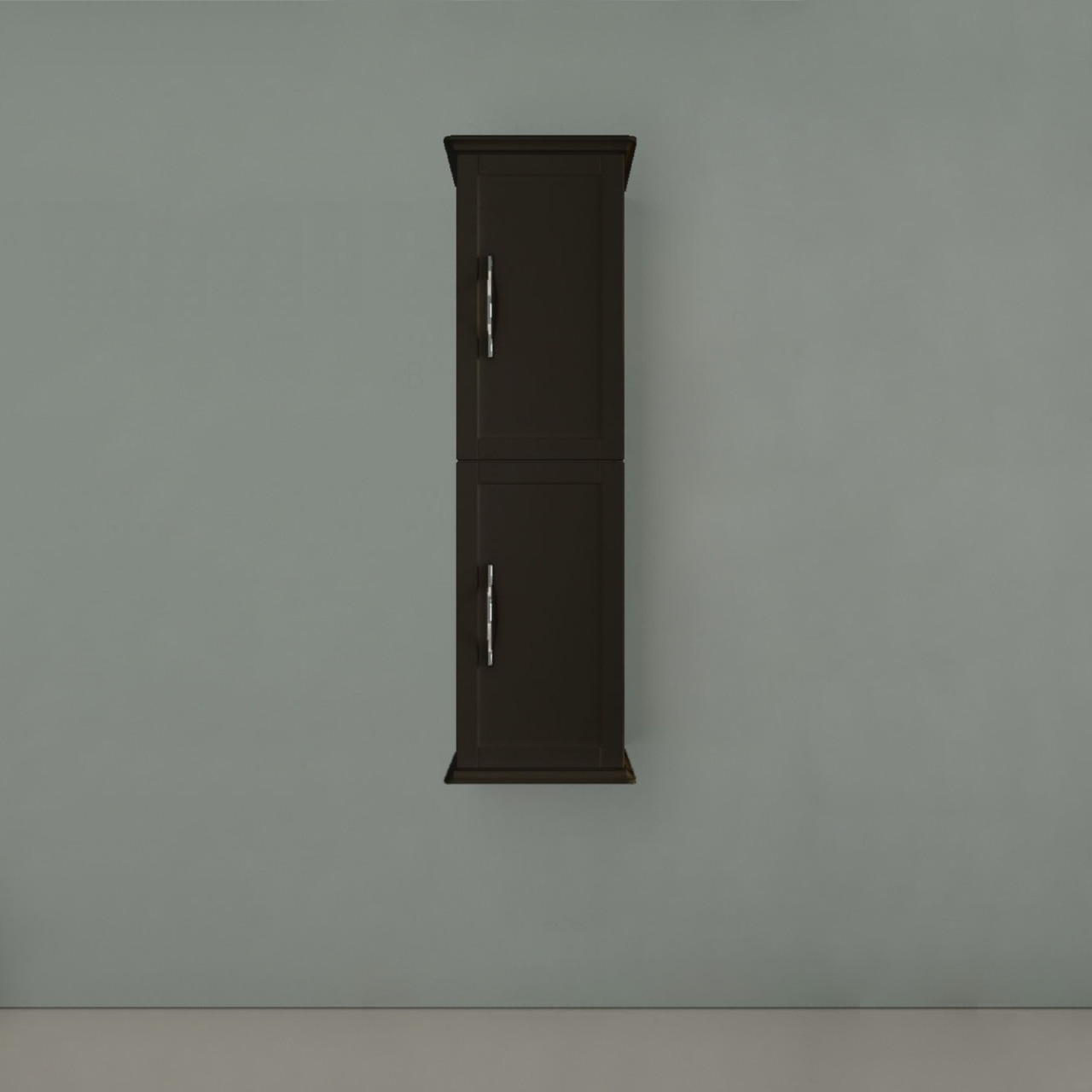 Colonna bagno sospesa h.114 cm nero grafite con apertura a doppia anta